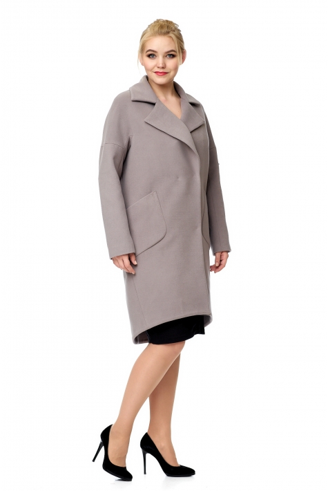 Женское пальто из текстиля с воротником 8013740