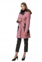Женское пальто из текстиля с капюшоном, отделка песец 8017163-2